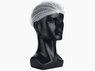 mop caps 18 double stitch white